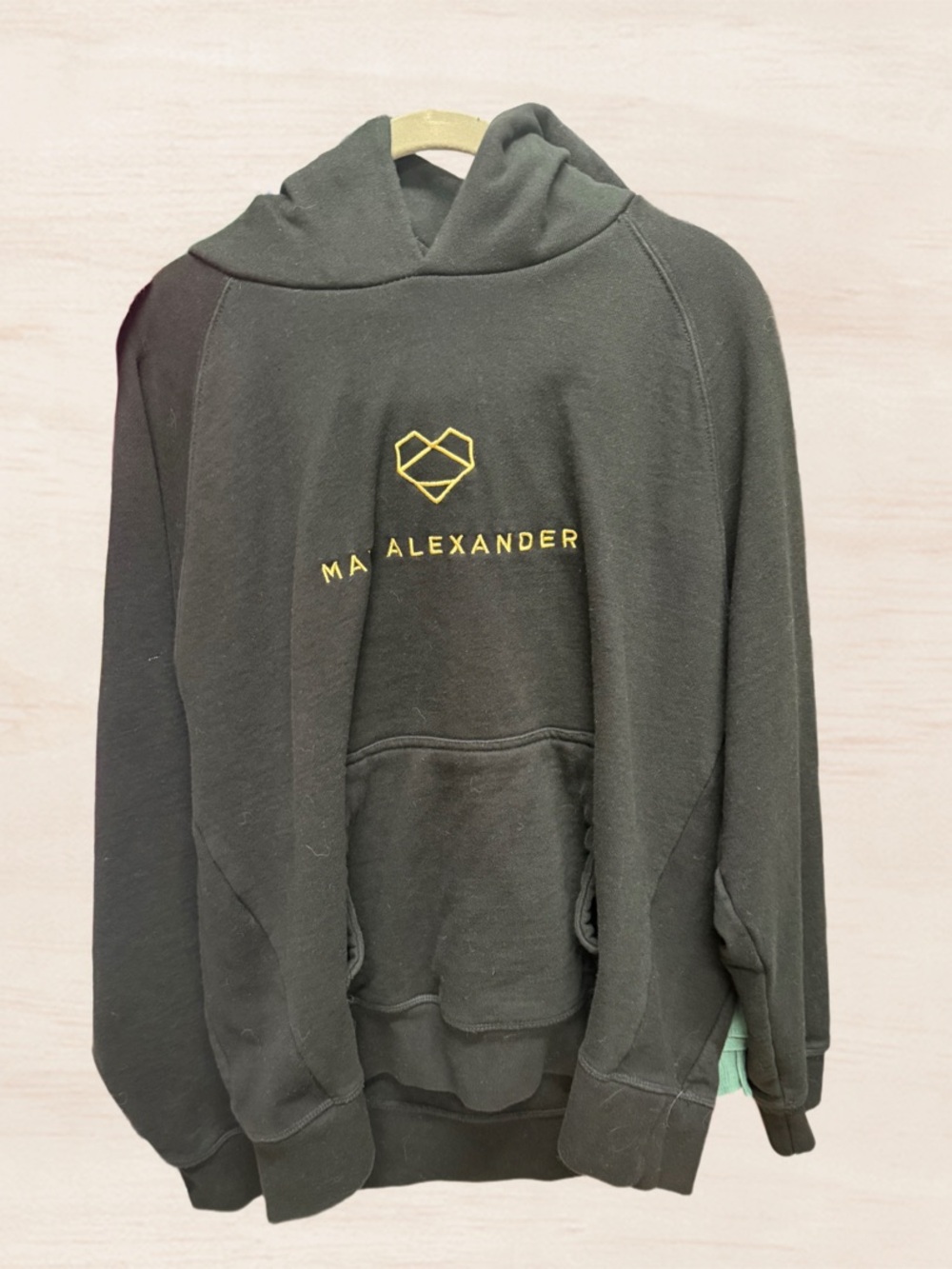 MA Alexander Women's Black Hoodie with Yellow Logo